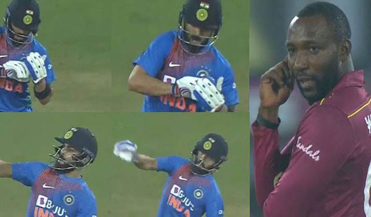 Kohli mocks Kesrick Williams by imitating ‘notebook’ send-off