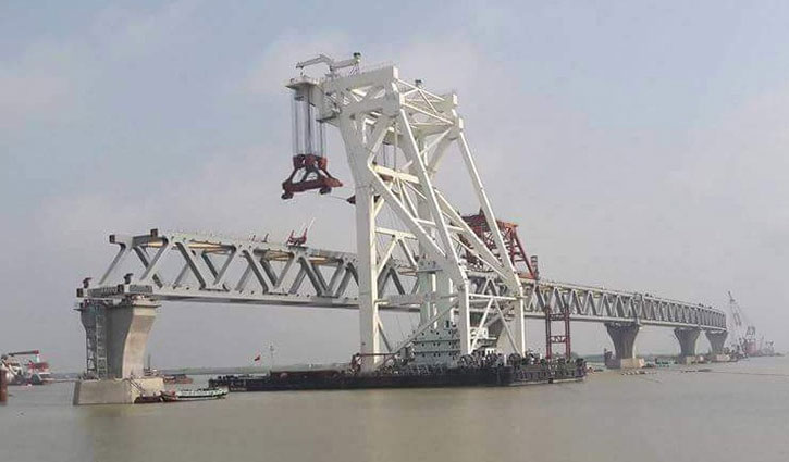 20th span of Padma Bridge being installed today