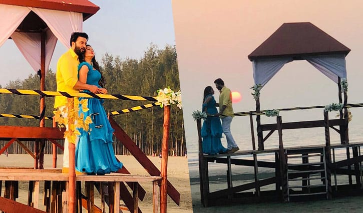 সমুদ্র সৈকতে শাকিব-মৃদুলার রোমান্স সমুদ্র সৈকতে শাকিব-মৃদুলার রোমান্স