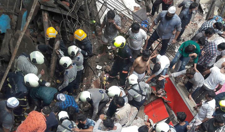 40 feared trapped in India building collapse
