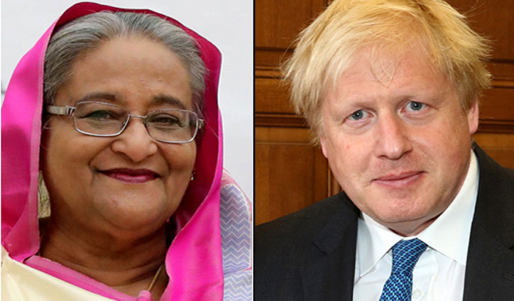Sheikh Hasina greets new British premier
