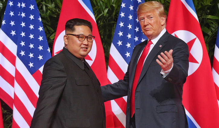 Trump to sit with Kim today