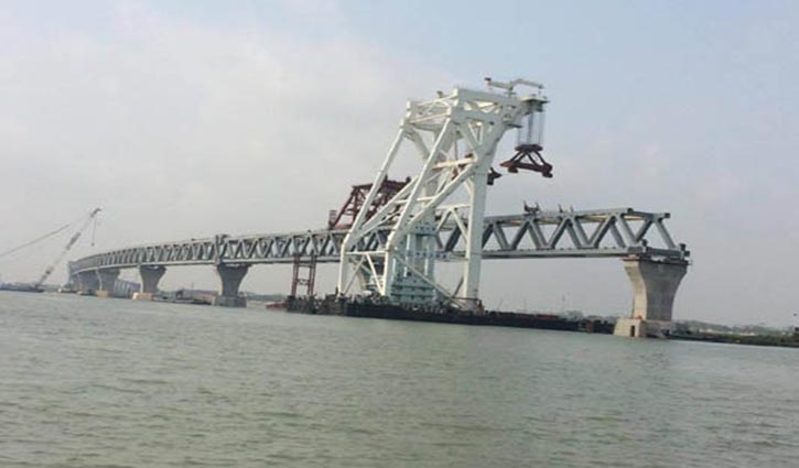 9th span of Padma Bridge installed, 1350 meters visible