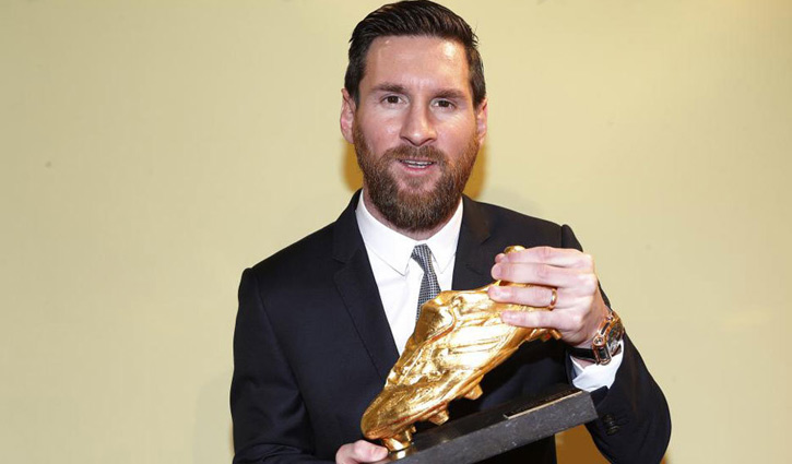 ষষ্ঠ গোল্ডেন শু মেসির হাতে