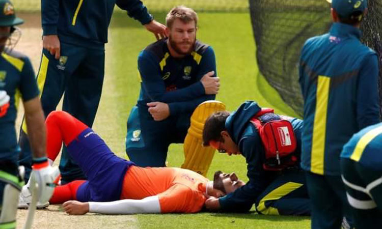 ওয়ার্নারের শট মাথায় লেগে হাসপাতালে নেট বোলার