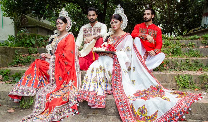 রঙ বাংলাদেশে শারদীয় পোশাক রঙ বাংলাদেশে শারদীয় পোশাক