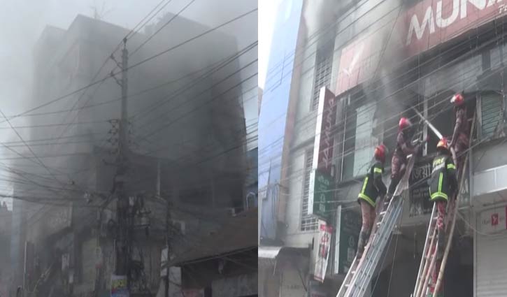 Fire at commercial building in Kishoreganj