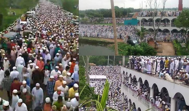 লকডাউন উপেক্ষা করে আনসারীর জানাজায় লাখো মানুষ