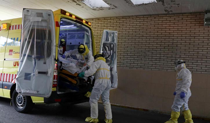 স্পেনে কমছে মৃতের সংখ্যা