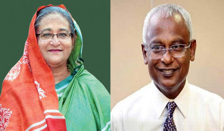 Maldives president thanks Sheikh Hasina