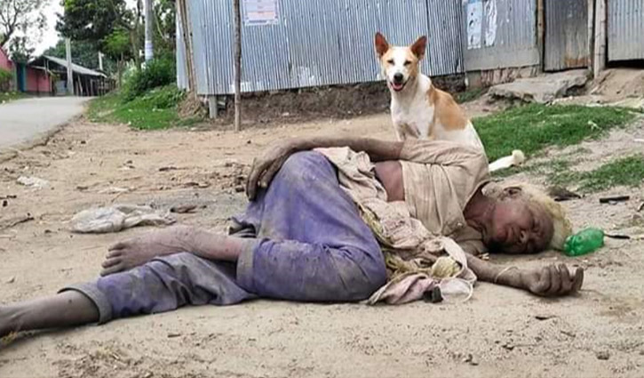 That old woman returns home after recovery