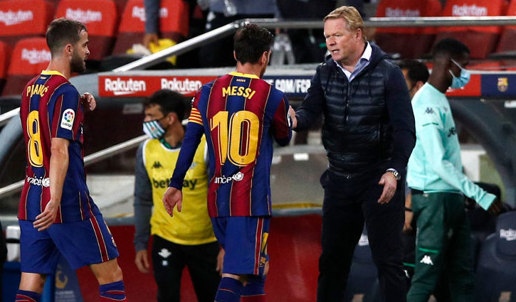 বাধ্য হয়ে মেসিকে নামিয়েছিলেন কোমান