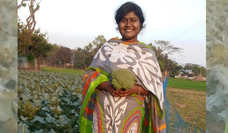 কৃষিকাজে কিশোরীর সাফল্য