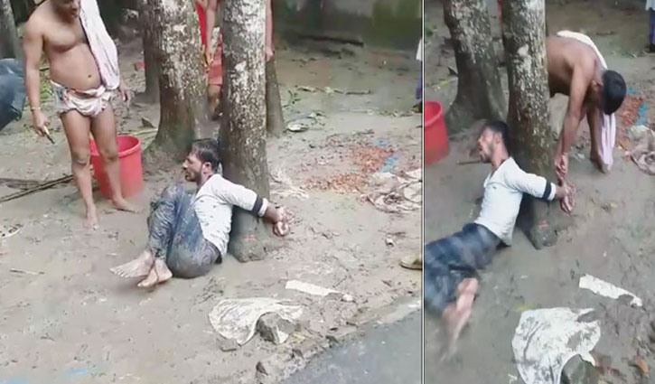 কামারখন্দে ছাগল চোর সন্দেহে যুবককে গাছে বেঁধে নির্যাতন কামারখন্দে ছাগল চোর সন্দেহে যুবককে গাছে বেঁধে নির্যাতন