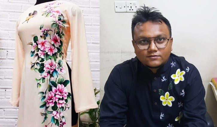 পোশাকে হ্যান্ড পেইন্টিংয়ের কথাচিত্র পোশাকে হ্যান্ড পেইন্টিংয়ের কথাচিত্র