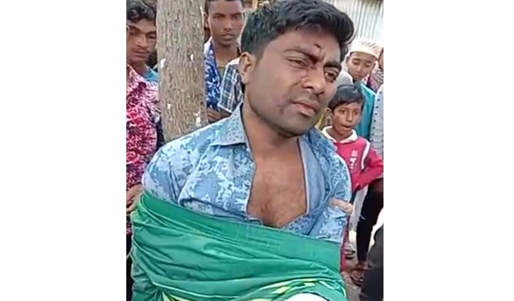 তাহিরপুরে সাংবাদিককে গাছে বেঁধে নির্যাতন তাহিরপুরে সাংবাদিককে গাছে বেঁধে নির্যাতন