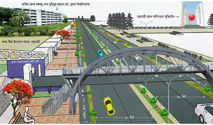 দৃষ্টিনন্দন হচ্ছে খুলনার গল্লামারী-জিরোপয়েন্ট দৃষ্টিনন্দন হচ্ছে খুলনার গল্লামারী-জিরোপয়েন্ট