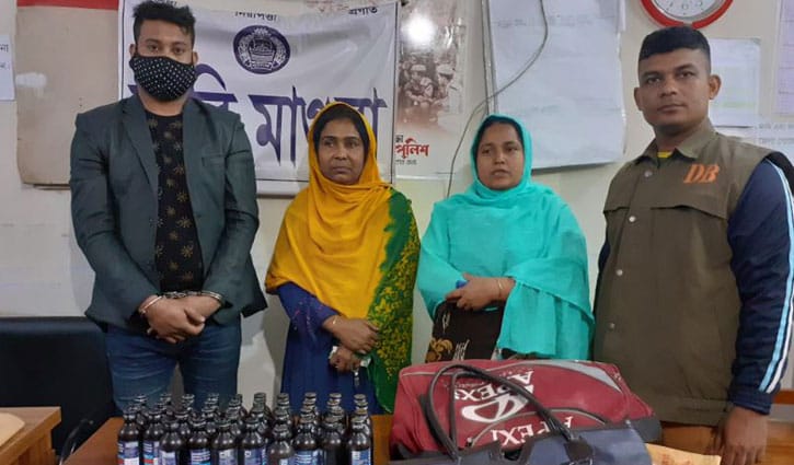 মাগুরায় ফেনসিডিলসহ আটক ৩ মাগুরায় ফেনসিডিলসহ আটক ৩