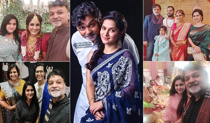 বিয়ের অনুষ্ঠানে নজর কাড়ছেন মিথিলা