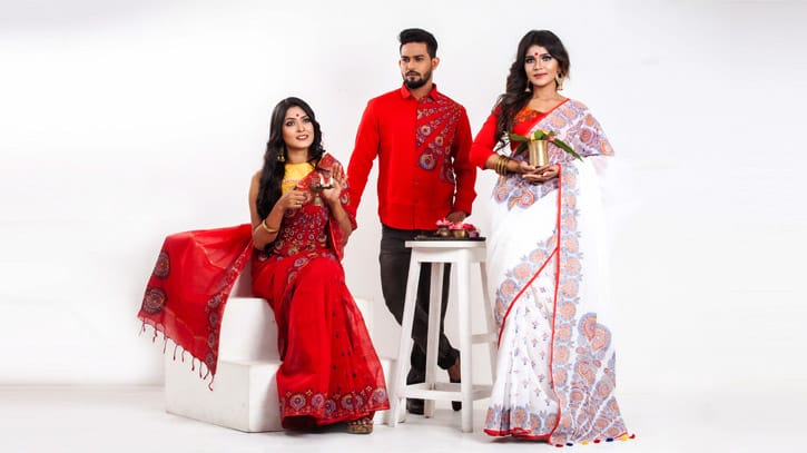 রঙ বাংলাদেশে শারদীয় পোশাক রঙ বাংলাদেশে শারদীয় পোশাক