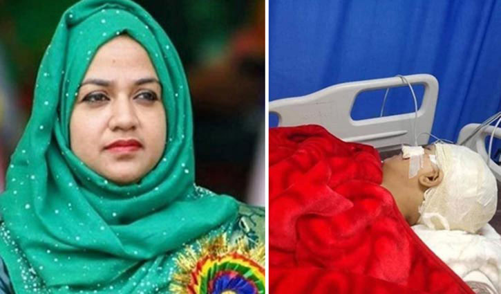 মুখে তরল খাবার খাচ্ছেন ইউএনও ওয়াহিদা