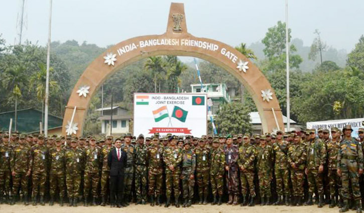 বাংলাদেশ-ভারতের সামরিক মহড়া শুরু