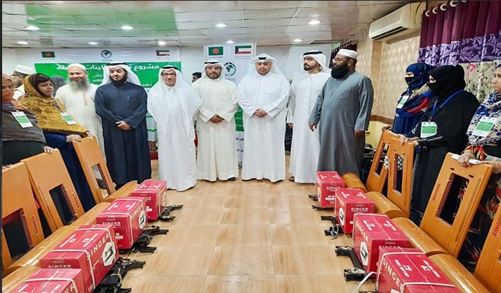 KSR distributes sewing machines among 100 poor women