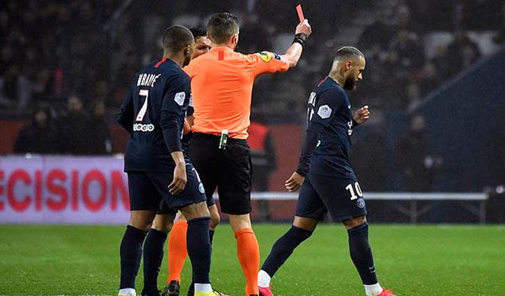 Neymar shown red card as PSG beat Bordeaux