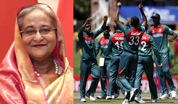  PM greets BD U-19 team for clinching ICC U-19 World Cup