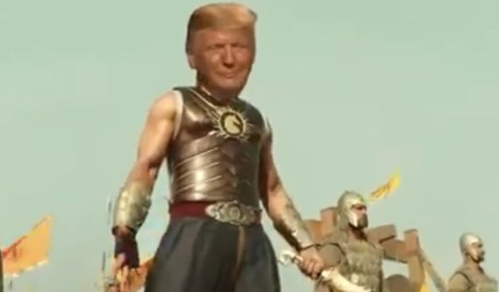 Donald Trump in Bahubali-2 (video)