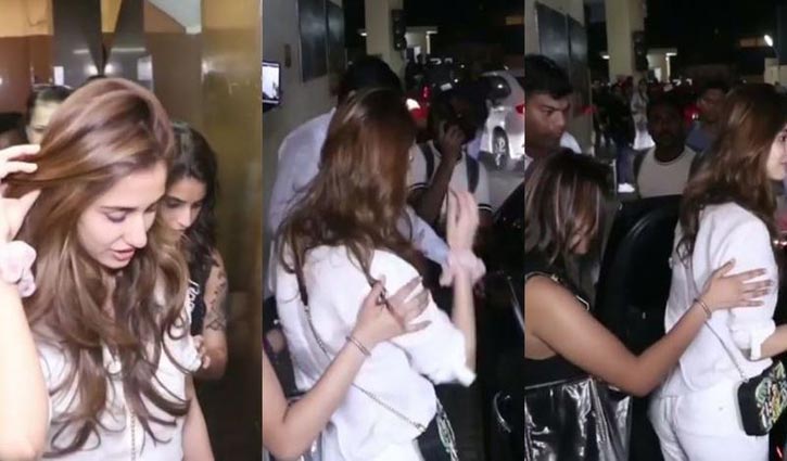 ফটোসাংবাদিককে দিশার দেহরক্ষীর ধাক্কা (ভিডিও)