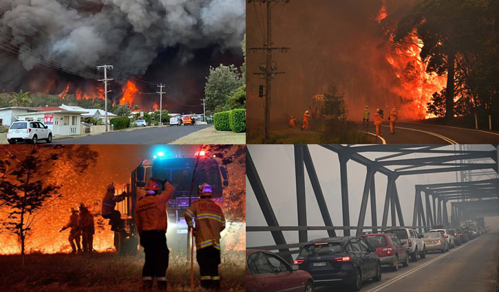 পুড়ছে অস্ট্রেলিয়া, পালাচ্ছে মানুষ