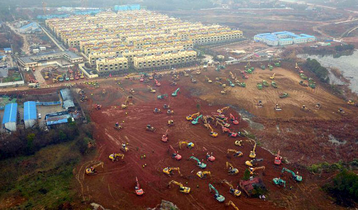 ১৫ দিনে হাসপাতাল নির্মাণ করছে চীন