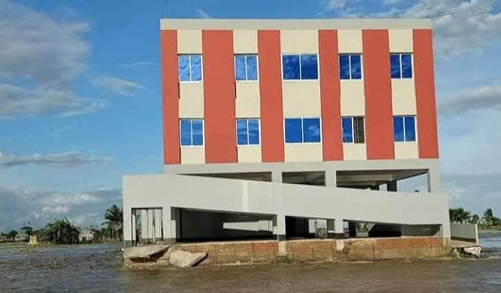 School building washed away before inauguration