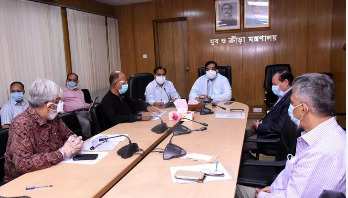 ‘স্বাস্থ্য মন্ত্রণালয়ের মতামত সাপেক্ষে খেলাধুলা পুনরায় শুরু হবে’ ‘স্বাস্থ্য মন্ত্রণালয়ের মতামত সাপেক্ষে খেলাধুলা পুনরায় শুরু হবে’