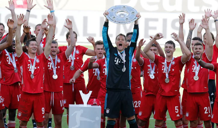 প্রতিপক্ষকে উড়িয়ে শিরোপা উদযাপনে বুন্দেসলিগা শেষ করলো বায়ার্ন