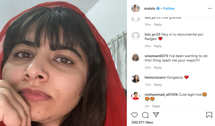 Malala in self-quarantine