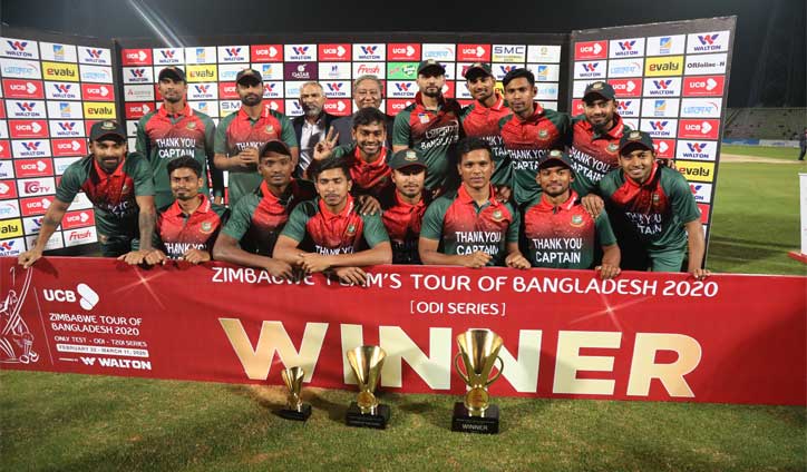 Tigers crush Zimbabwe by 123 runs
