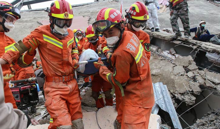 চীনে কোয়ারেন্টাইন হোটেল ধসে আরো ৯ মরদেহ উদ্ধার