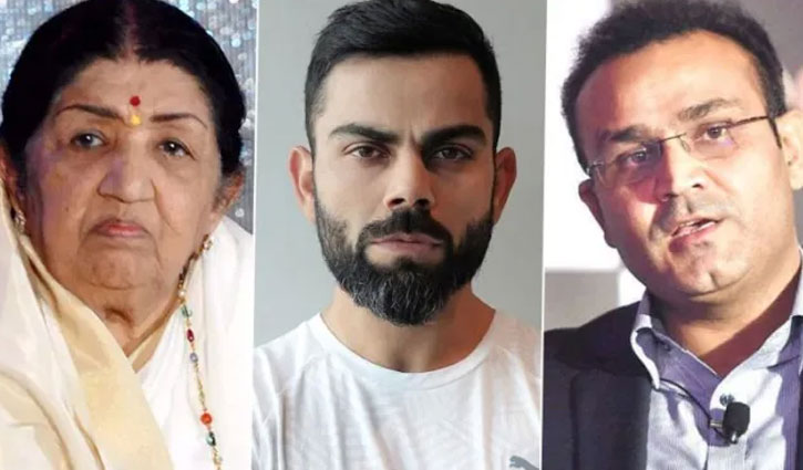 লতার মৃত্যুতে শোকাহত কোহলি-শেবাগরা