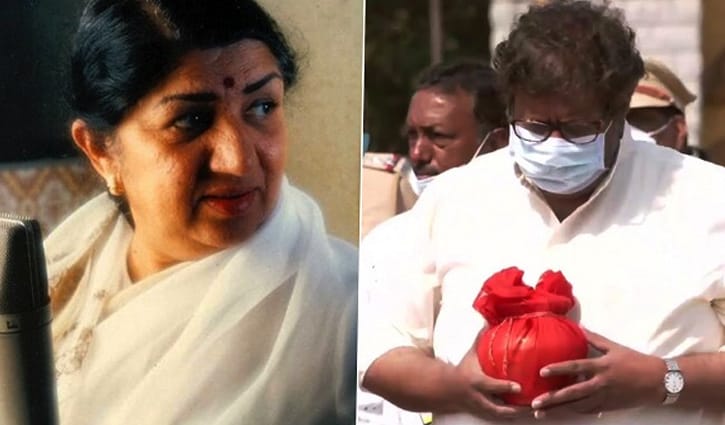লতা মঙ্গেশকরের চিতা ভস্ম তুলে দেওয়া হলো পরিবারের হাতে