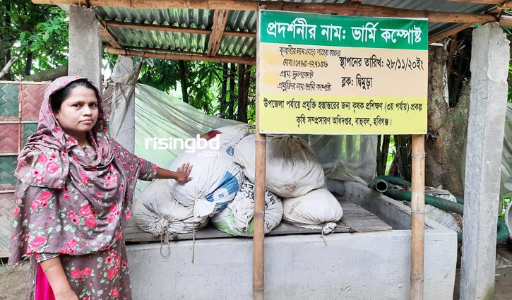 শিক্ষকতার পাশাপাশি কেঁচো সার উৎপাদন করছেন শাহেনা শিক্ষকতার পাশাপাশি কেঁচো সার উৎপাদন করছেন শাহেনা