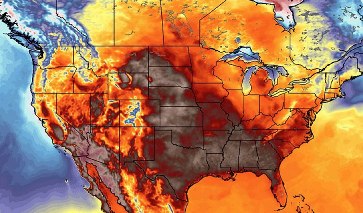 তাপমাত্রা রেকর্ড ছাড়াতে পারে যুক্তরাষ্ট্রে