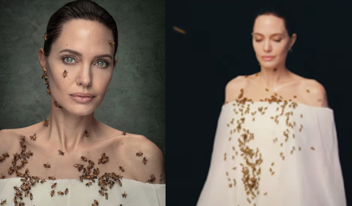 গা ভর্তি মৌমাছি নিয়ে জোলির ১৮ মিনিট