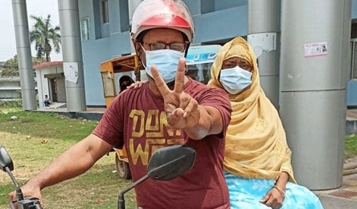 বাড়ি ফিরেছেন অক্সিজেন নিয়ে হাসপাতালে যাওয়া সেই মা