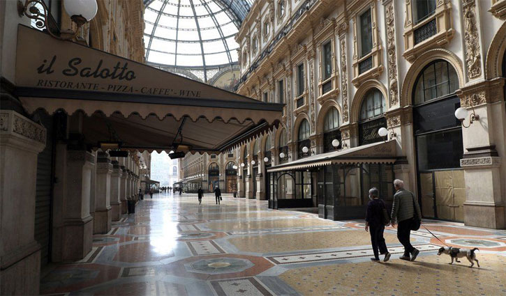 ইতালিতে ফের কঠোরভাবে লকডাউন শুরু