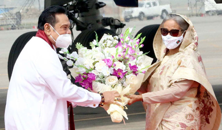 হাসিনা-রাজাপাকসে বৈঠক চলছে