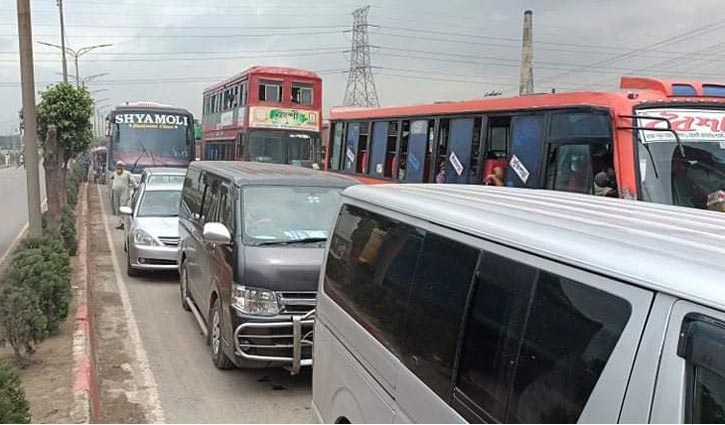 Salehpur Bridge again closed, huge traffic jam Salehpur Bridge again closed, huge traffic jam