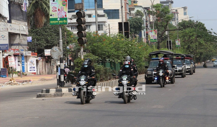 লকডাউনে র্যাবের টহল লকডাউনে র্যাবের টহল