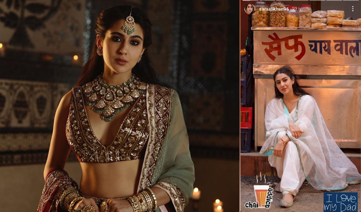 সাইফের চায়ের দোকান, ছবি তুলতে ভোলেননি সারা